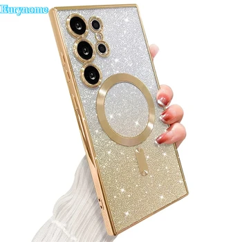 Galaxy S22+: Glitzernde Hülle Glitter Magnetische Schutzhülle