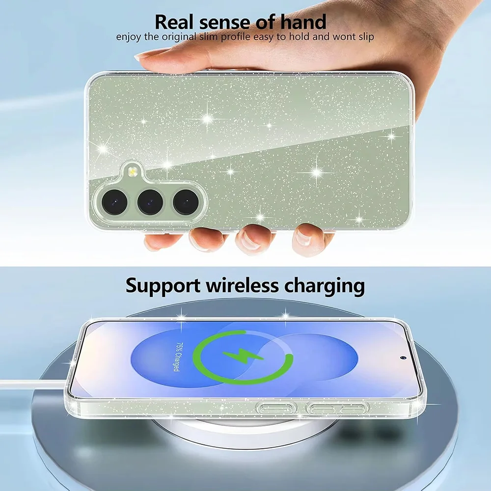 Glitzer Handyhülle Transparente Schutzhüllen – Bild 6