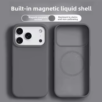 iPhone 16: Magnetische Handyhülle Flüssigsilikonhüllen Soft Bumper Cover