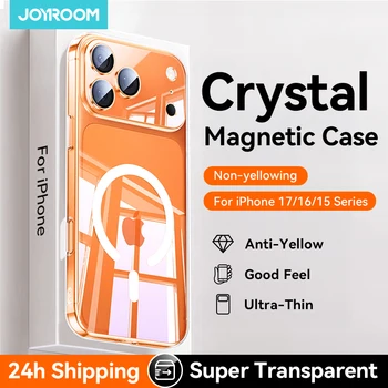 iPhone Air: Joyroom Magnetische Hülle, Anti-Gelb Transparente Schutzhülle, Kabelloses Laden, Dünne Abdeckung