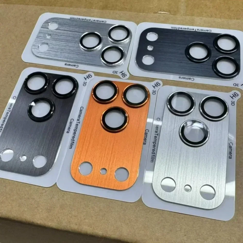 iPhone 17 Pro Max: 9H HD Armor Kamera-Objektivschutz, Aluminium-Metallring, Objektiv, gehärtetes Glas, Hülle