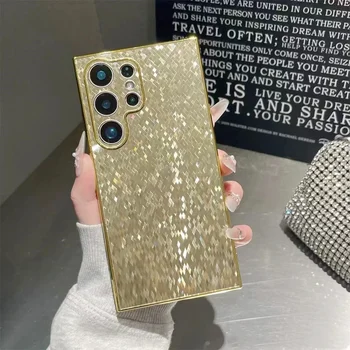 Galaxy S23: Schicke Glitzer-Handyhülle mit Glanzbeschichtung Nachtclub-Party-Fokus Weiche Hartschalenhülle