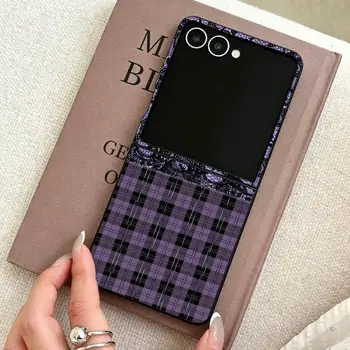 Handyhülle Funda Case Flip6 Flip3 Flip5 Flip4 Flip7 Kariert Spitze Blumenmuster