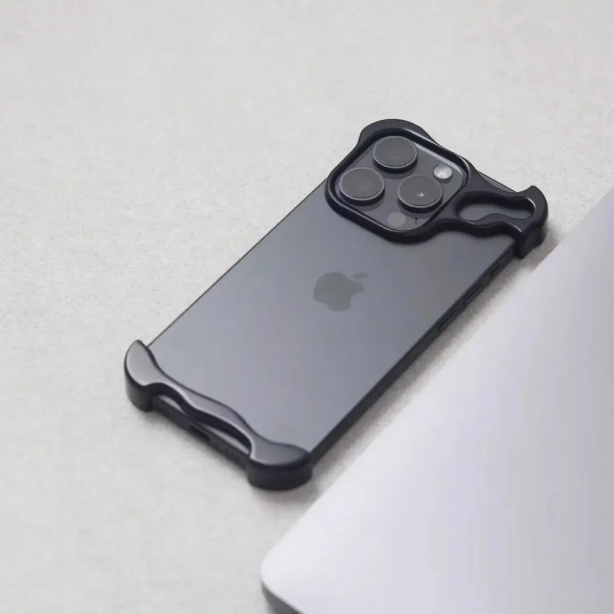 Luxus Unregelmäßige Aluminium Legierung Stoßstange Telefon Fall Objektiv Film Schutz metall Abdeckung – Bild 5