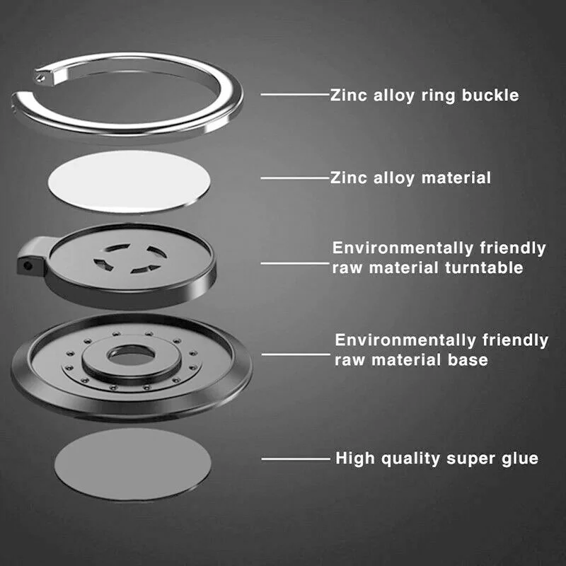 Fingerring halter Stand griff 360 drehbar für Handy Auto Magnet halterung Telefon zurück Aufkleber Pad Universal – Bild 6