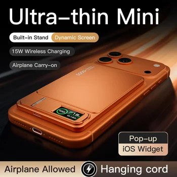 10000mAh Magnetische Powerbank für MagSafe, 20W Schlanke Tragbare Kabellose Lade-Externe Batterie für iPhone