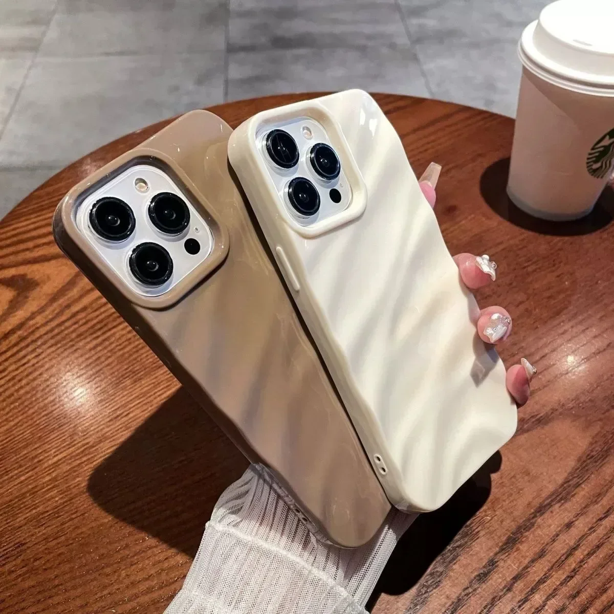 iPhone 17 Pro Max: Weiche Candy-Wellenmuster-Handyhülle, XR7, 8Plus, 17Air, stoßfeste Stoßstangenabdeckung
