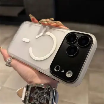 iPhone 12 mini: Magnetische, luxuriöse, matte, durchscheinende, stoßfeste Handyhülle für Magsafe Back Cover