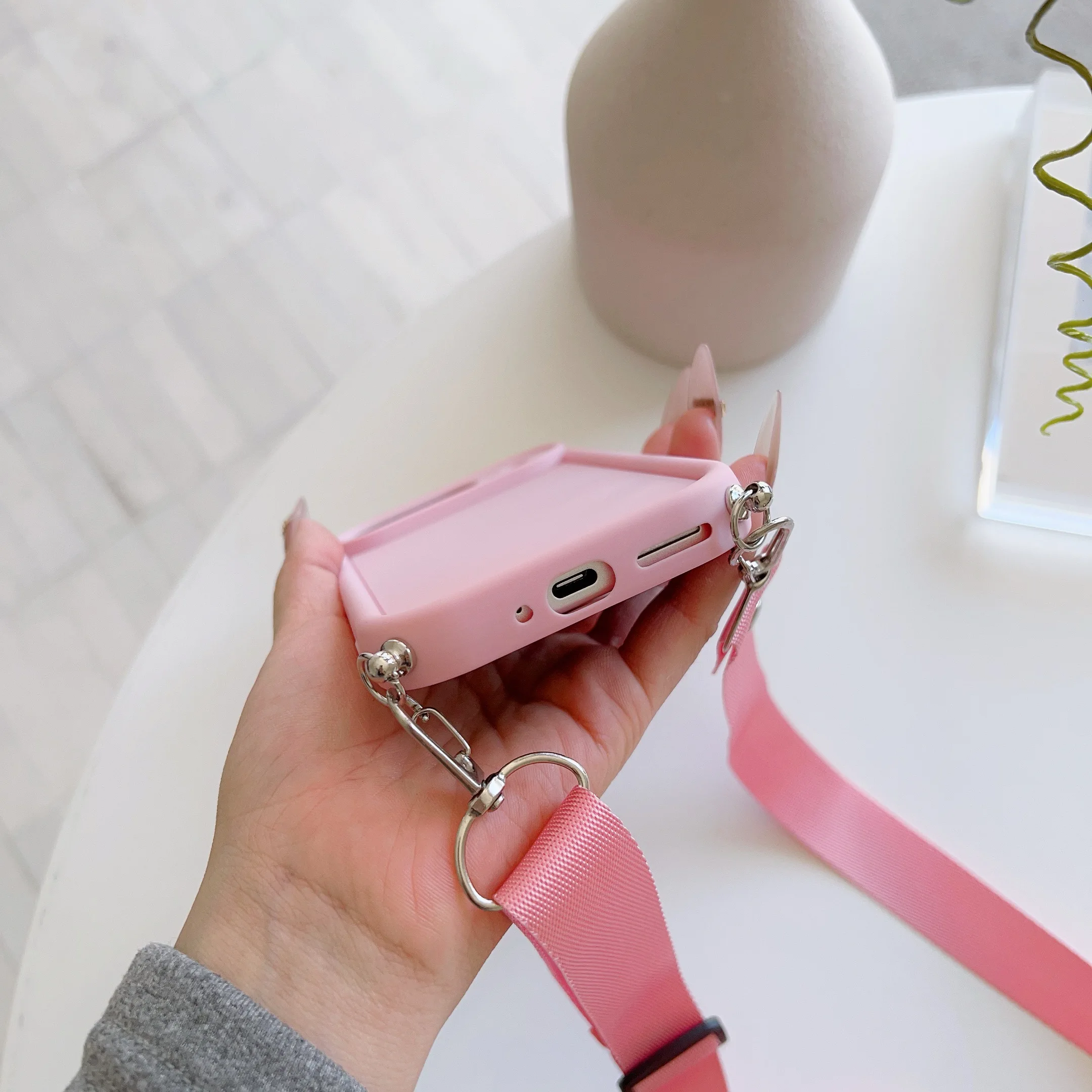 Lanyard-Hülle Stoßfeste Candy Crossbody Halskordel-Hülle Weiche Handyhülle – Bild 3