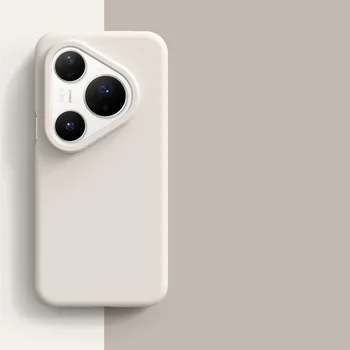Huawei Pura 70 Pro: Luxuriöse Flüssigsilikon-Handyhülle, stoßfester Schutz, Rückseite des Telefons, Capa-Zubehör