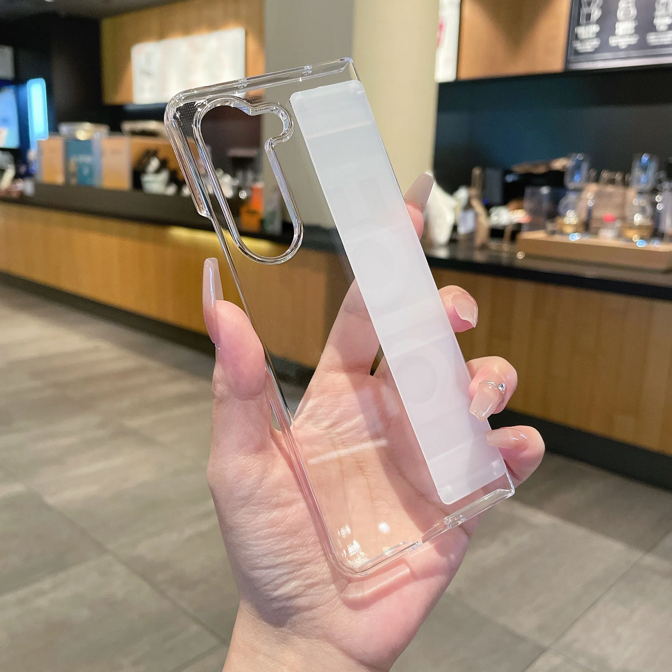 Luxus Weiche Silikon Handgelenk Strap Halterung Telefon Fall Z Falten 7 6 5 4 3 fällen Ultra Dünne Matte Hard – Bild 3