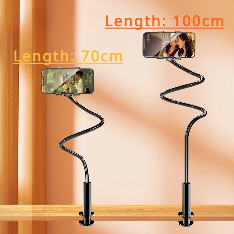 100 cm Telefon-Clip-on-Ständerhalter mit Griff, flexibler langer Arm, Lazy-Halterung, Klemme, Zubehör, Telefonhalter – Bild 2