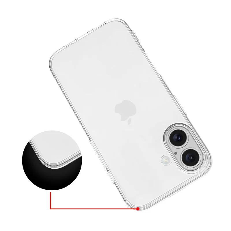 Ultradünne Silikon-weiche Handyhülle, transparente, schlanke Schale für 17 Air 17 Pro Max 17 Air, stoßfestes TPU – Bild 4