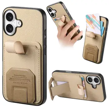 iPhone 14 Plus: Fingergurt-Halter-Telefonhülle stoßfester Kartensteckplatz 2-Wege-Ständer verstellbare Abdeckung