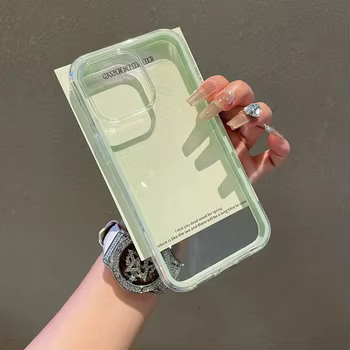 iPhone Air: Luxuriöse transparente Süßigkeiten-Handyhülle, luftklare, stoßfeste Stoßstangen-Rückseite