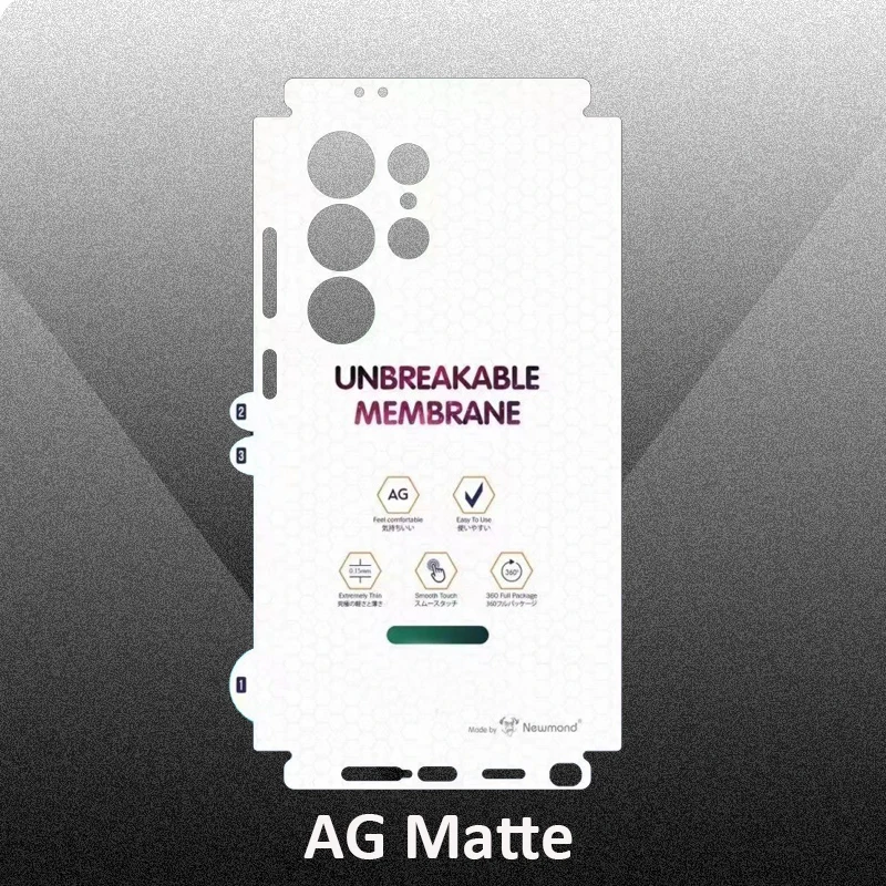 2PCS Zurück Hinten Seiten Abdeckung Hydrogel Film Screen Protector weiche HD Klar Matte Film – Bild 2