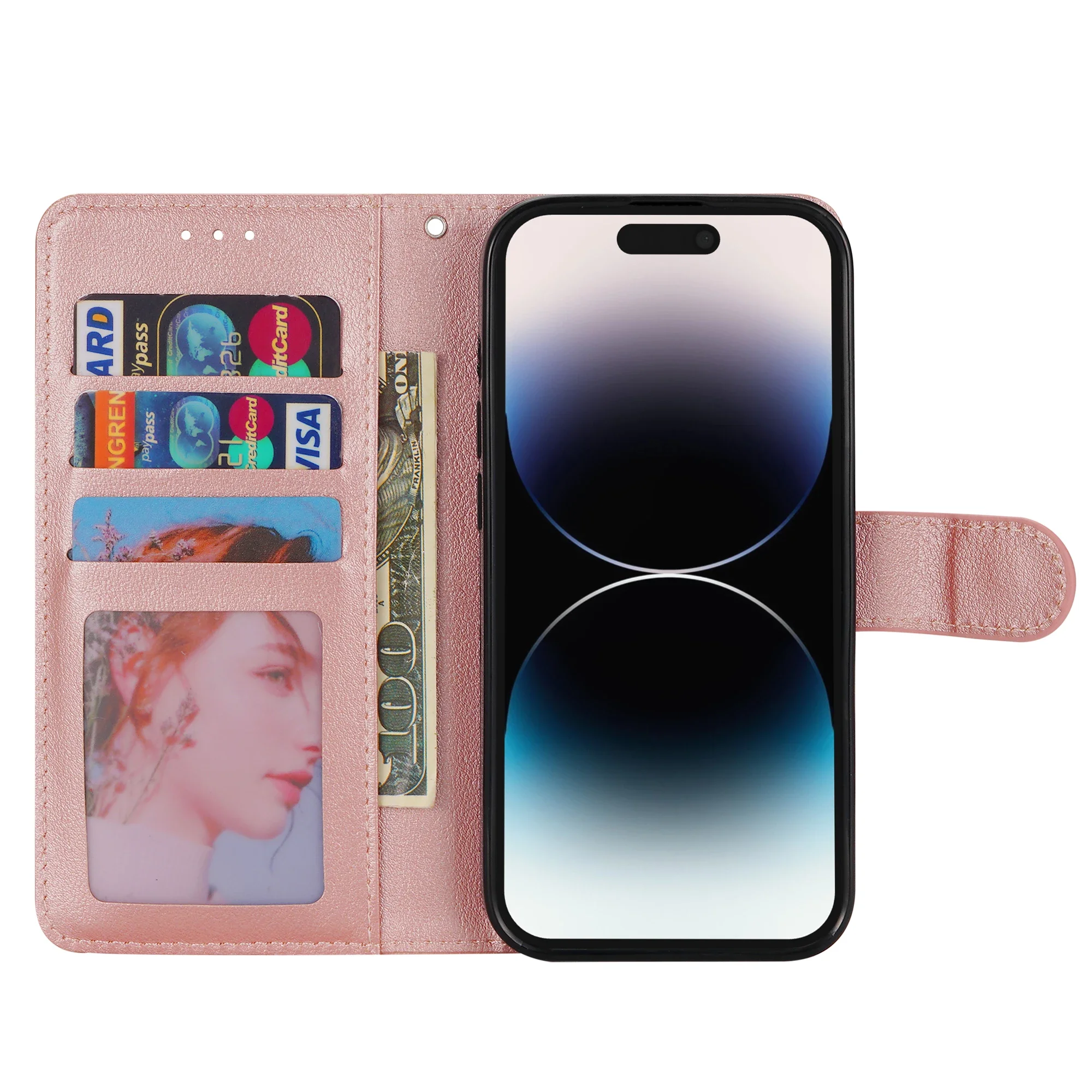 Ledertasche schützen Abdeckung 6s Plus SE 2020 2022 Stand Flip Wallet Case – Bild 2
