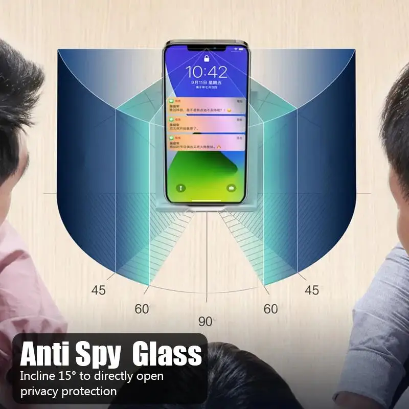 3er-Set Anti-Spionage-Glas Sichtschutz-Displayschutzfolie Glas 15 16e – Bild 5