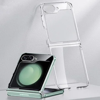 Galaxy Z Flip6: Flip7 FE Flip5 Flip4 Flip6 Transparente Handyhülle Stoßfeste Harte Klare Schutzhülle