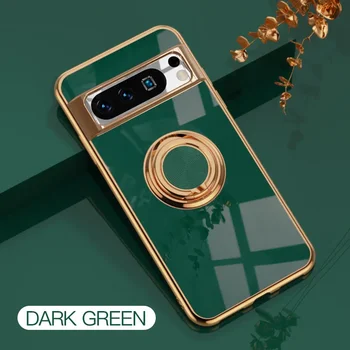 Pixel 9a: Weiche Stoßfest Überzug Ring Halter Telefon Fall Abdeckung Stehen Shell Capa Funda Coque