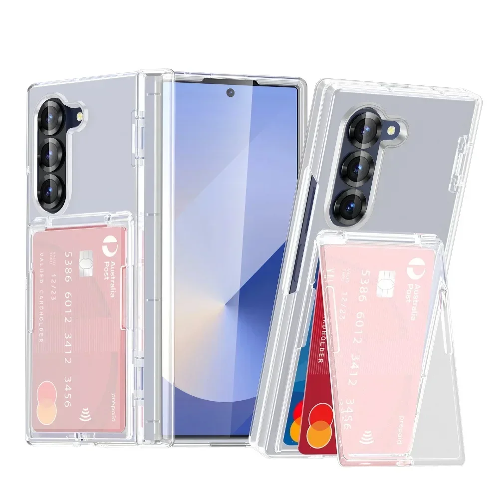 Luxus Flip Kickstand Handyhülle 6 Fold7 Fold6 5G Klapphalterung Matte Cover mit Kartenhalter – Bild 3