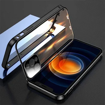 iPhone Air: Klar 360° ° Vollständiger Schutz aus Metall, magnetisch, doppelseitig, Glaspresse, Handyhülle