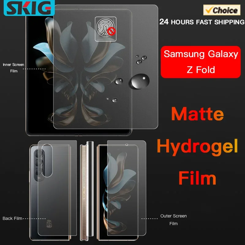 Galaxy Z Fold5: Matte Hydrogel Soft TPU Folie 6 5 4 3 2 5G – Vollständiger Schutz für innere und äußere Scharniere sowie Bildschirm