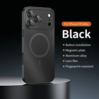 iPhone Air: Metallrahmen-Handyhülle Luxus-Aluminium-Magnet-PC-Rückwand-Telefonabdeckung