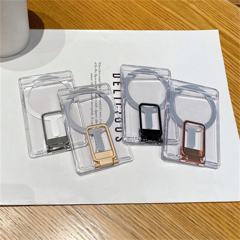 Magnetischer, transparenter Brieftaschen-Kartenhalter für Magsafe-Hülle für iPhone 16 15 Pro Max 14 13 12 Samsung S25