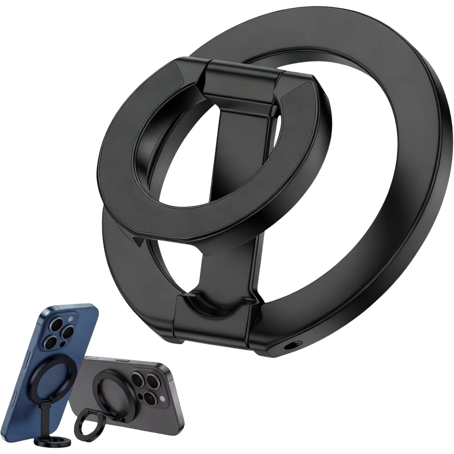 Magnetischer Handyhalter Ständer Verstellbarer Fingerring-Halter für MagSafe iPhone 17~12 Pro Max Abnehmbarer