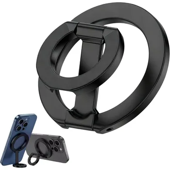 Magnetischer Handyhalter Ständer Verstellbarer Fingerring-Halter für MagSafe iPhone 17~12 Pro Max Abnehmbarer