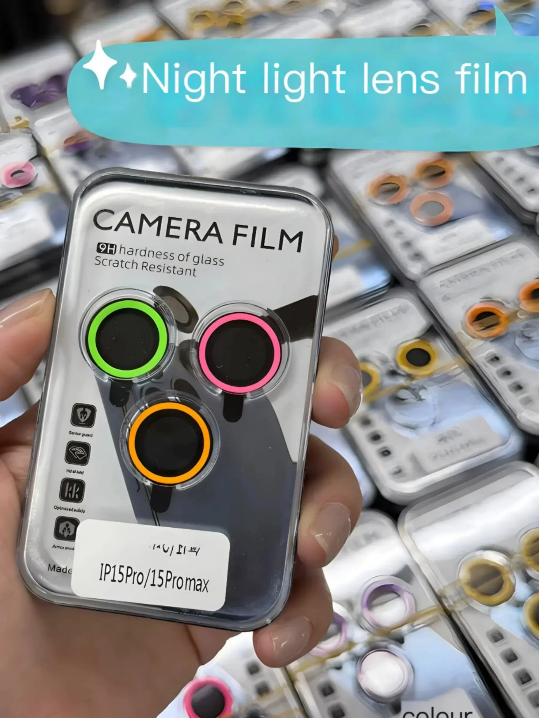 2-3Pcs Leuchtende Keramik Kamera Schutz Film Objektiv Ring Glas Leuchtende Kappe – Bild 2