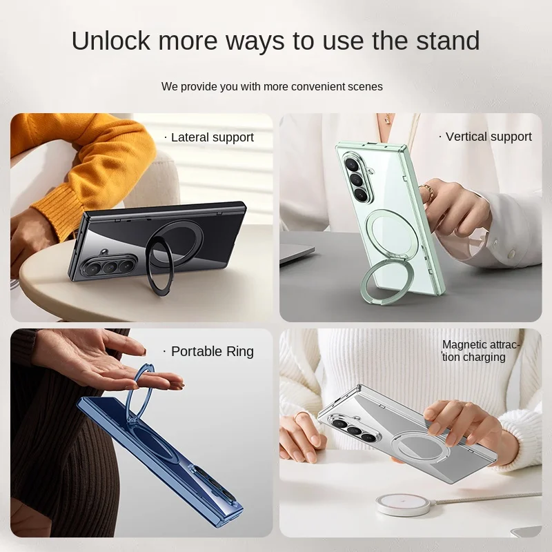 Fall Luxus Überzug Magsafe Ring Stehen Magnetische Schutzhülle Zurück Abdeckung fall Shell – Bild 4