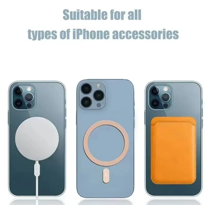 1/5 Stück Magnetischer Aufkleber Metallring für Magsafe Kabelloses Laden, Ladekreis-Magnetaufkleber für iPhone 16 15 13 – Bild 6
