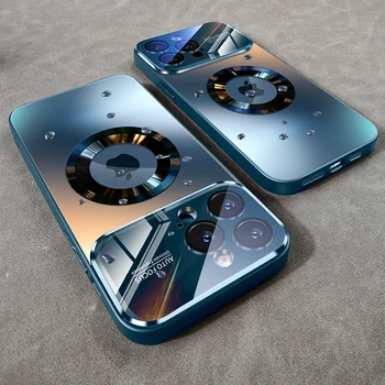 iPhone 16: Luxus Glas Kamera Für Magesafe Magnetische Drahtlose Lade Fall Stoßfest Abdeckung