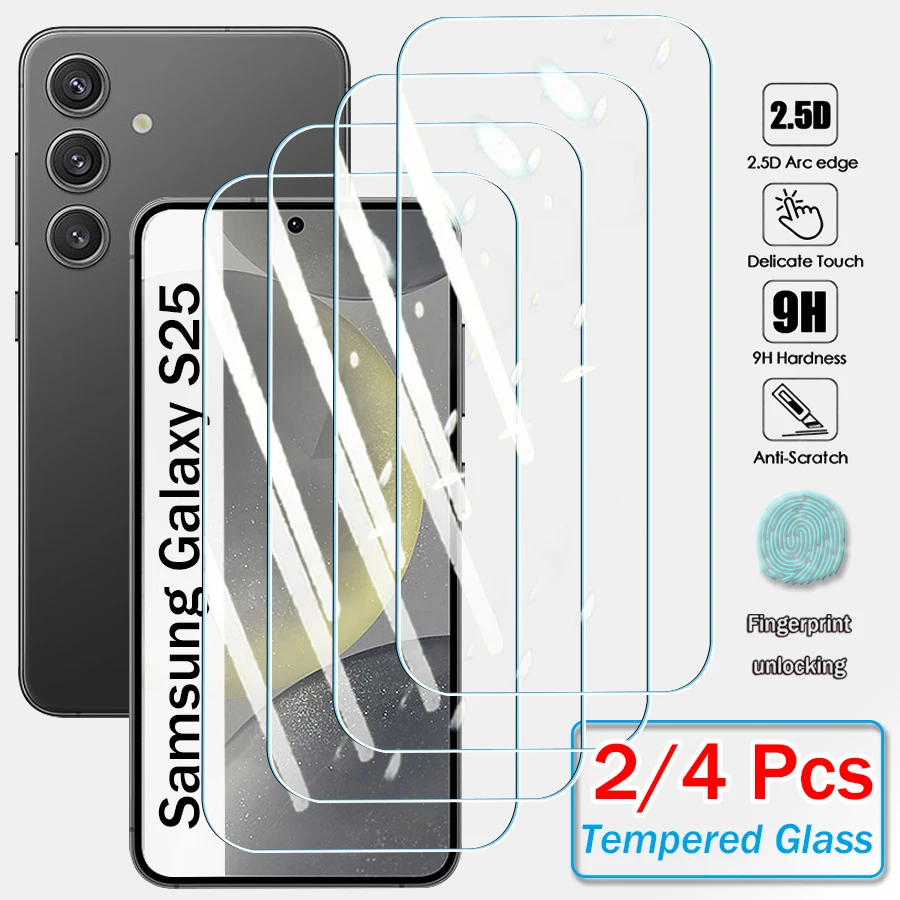 Galaxy S23+: 2/4 Stück Gehärtetes Glas Displayschutzfolie Klare Schutzabdeckung Glasfolie