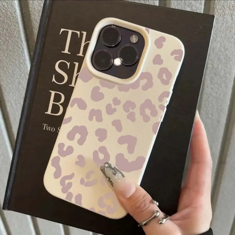 Handyhülle Minimalistischer Leopardenmuster Lichee-Muster Weiche TPU-Abdeckung – Bild 3
