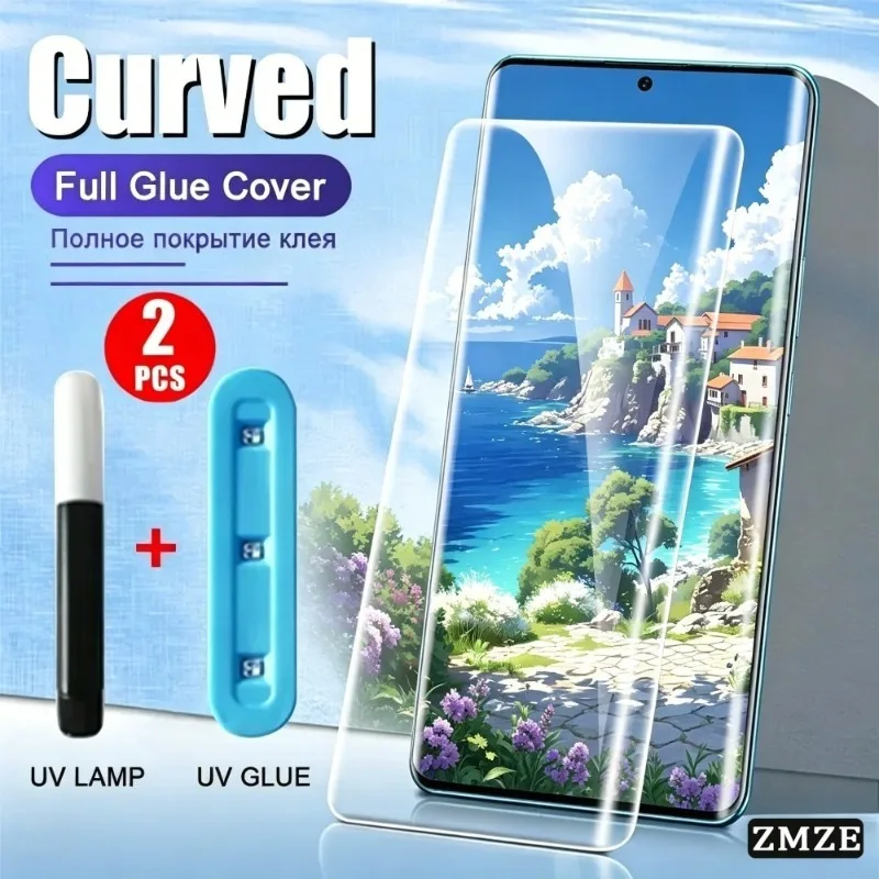 Huawei P60 Pro: 3D UV Gehärtetes Glas Nova 9 P30 P40 P50 P60Pro Pura 70 80Pro Plus Ultra Klebstoff-Displayschutzfolie