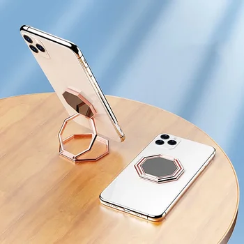 Metall faltbarer Telefon halter 360-Grad-Drehständer Doppel fingerring runder Handy Universal tragbarer Metallst änder