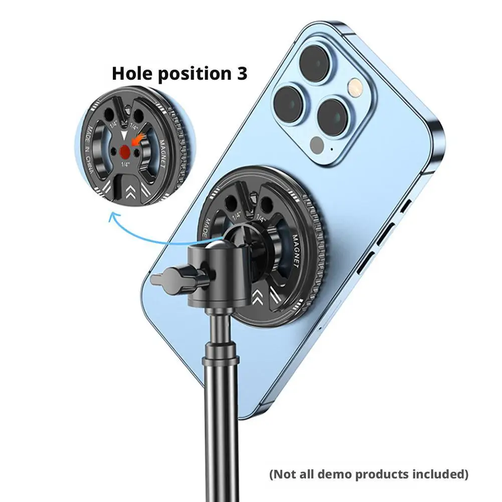 Magnetischer Adapterring 1/4" Kaltschuh-Ortungsstift-Konverter, starke Magnethalterung für MagSafe-Telefon, Kamera – Bild 2
