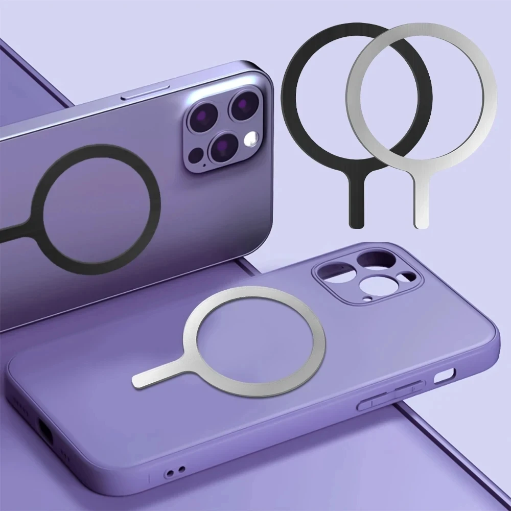 Universeller Magnet-Aufkleber, magnetischer Adapterring, geeignet für Magsafe IPhone, kabelloses Laden, Handy, runder – Bild 4