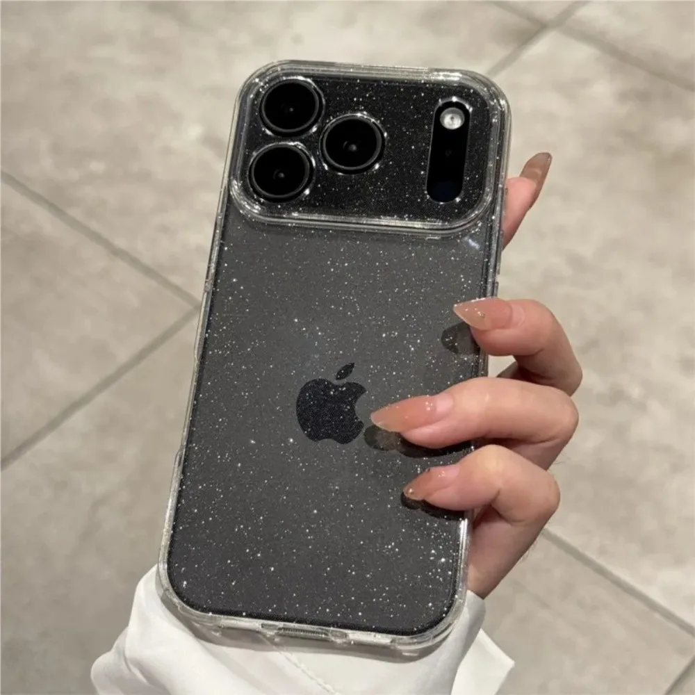 Luxuriöse Glitzer-Silikon-Handyhülle Transparente Weiche TPU-Hülle – Bild 2