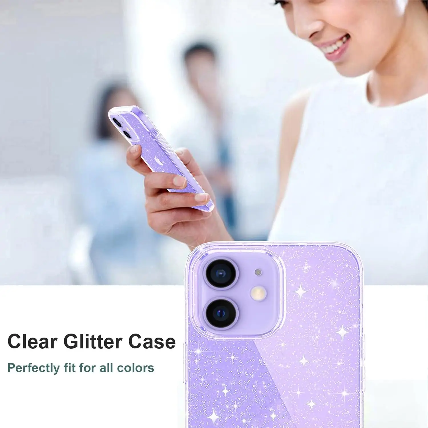 Glitzernde Handyhülle 2020 Transparente Damen-Clear-Cover – Bild 6