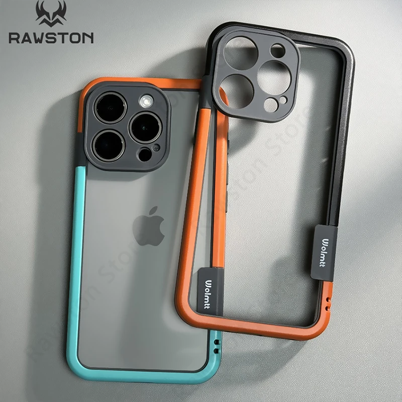 iPhone 15 Pro Max: Stoßfeste Handyhülle mit weichem Silikonrahmen, ohne Rückseite, Wärmeableitungsschutz, Stoßstangenabdeckung
