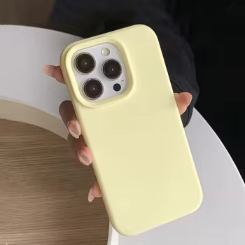 iPhone 16: Dopamin-inspirierte, einfarbige, schlichte, modische Handyhülle aus Silikon Rückseite