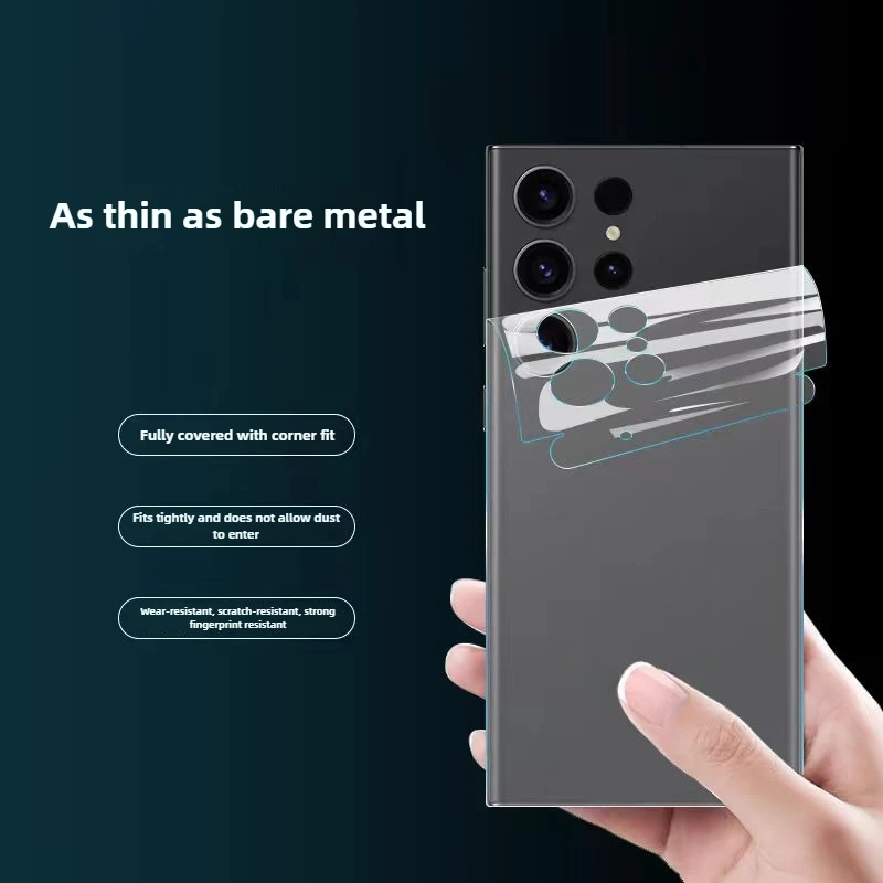 2PCS Zurück Hinten Seiten Abdeckung Hydrogel Film Screen Protector weiche HD Klar Matte Film – Bild 4
