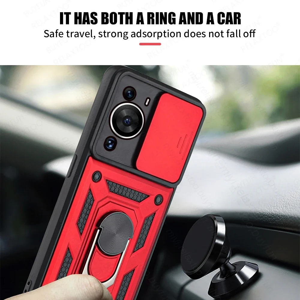 Rüstung stoßfest Slider Objektiv Fall 4G magnetische Halter Ring schützen Fundas auf P60Pro 4G – Bild 4