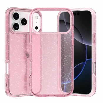 iPhone 17 Pro: Luxuriöse glitzernde transparente Hülle stoßfeste klare Schutzhülle