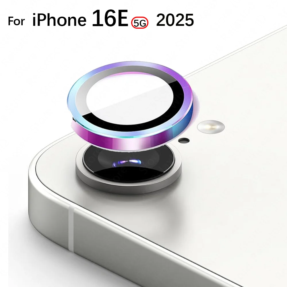 iPhone 16e: Kameraobjektivschutz aus Metall 5G HD Rückseite Aluminium Kameraglas Objektivgehäuse Zubehör