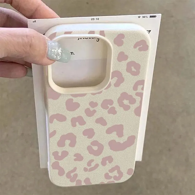 Handyhülle Minimalistischer Leopardenmuster Lichee-Muster Weiche TPU-Abdeckung – Bild 5